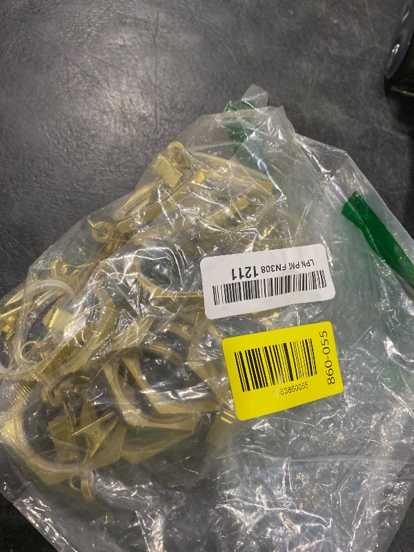 Photo 1 of BlastHome® Luxury Curtain Rings - Premium Metal with Quiet, Smooth, Removable Nylon Inserts - Pinhooks and Clips Included - 1 1/2" Inside Diameter - 18 Rings for Two Standard Curtains - Brushed Gold