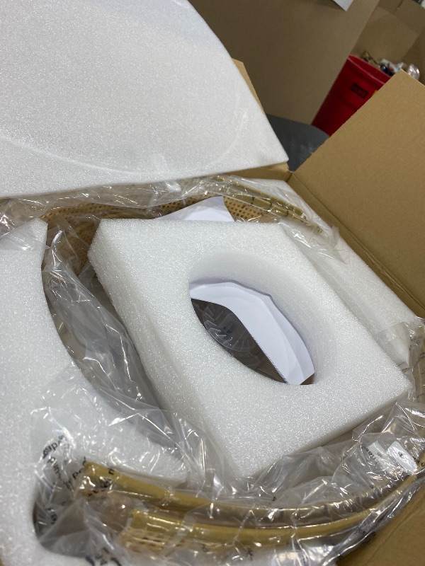 Photo 1 of 20'' Caged Ceiling Fans with Lights, Boho Flush Mount Ceiling Fan with Light, Rattan Bladeless with 6 Speeds, Low Profile Remote Control for Bedroom,Dining Room