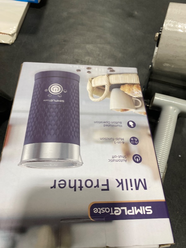 Photo 1 of SIMPLETASTE Milk Frother, 4-in-1 Electric Milk Steamer, Automatic Warm and Cold Foam Maker and Milk Warmer for Latte, Cappuccinos, Macchiato