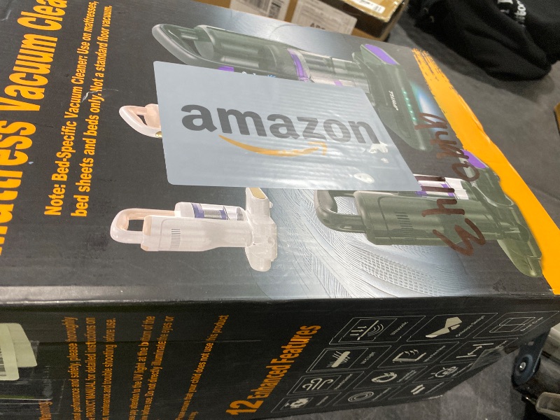 Photo 1 of JPHYLL Mattress Vacuum Cleaner, 20Kpa Suction Bed Vacuum Cleaner with 253.7nm UV-C Light, 140°F Heated Air, 30000 RPM Brushroll, 40,000Hz Ultrasonic, HEPA Filter, for Bed, Sofa, 500W Corded(Dark Gray)