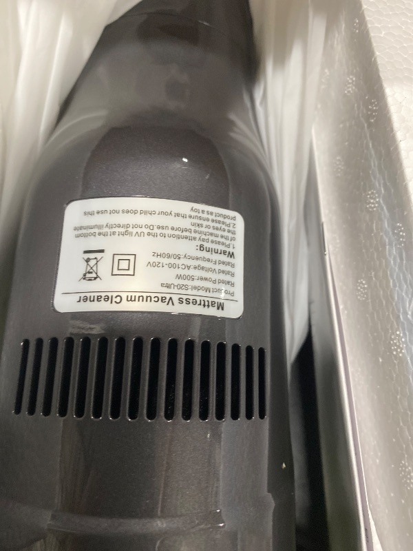 Photo 1 of JPHYLL Mattress Vacuum Cleaner, 20Kpa Suction Bed Vacuum Cleaner with 253.7nm UV-C Light, 140°F Heated Air, 30000 RPM Brushroll, 40,000Hz Ultrasonic, HEPA Filter, for Bed, Sofa, 500W Corded(Dark Gray)