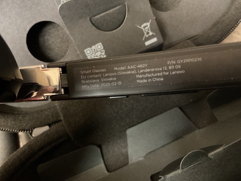 Photo 1 of Lenovo Legion Glasses Gen 2 - Micro-OLED Personal Wearable Monitor for Gaming & Movies, FHD 120Hz Plug-and-Play Display for Lenovo Legion Go & USB-C Devices, High-Fidelity Audio & Privacy