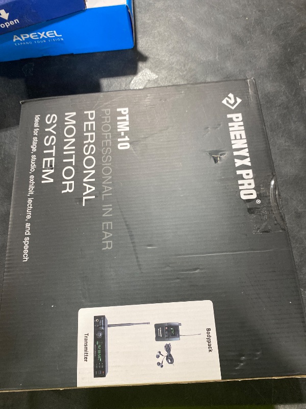 Photo 1 of Phenyx Pro UHF Stereo Wireless in Ear Monitor System, Wireless IEM, 900MHz Band Selectable Frequency, Rack Mountable, 160 ft. Operation, Suitable for Stage, Studio, Exhibit, Lecture, Speech (PTM-10)