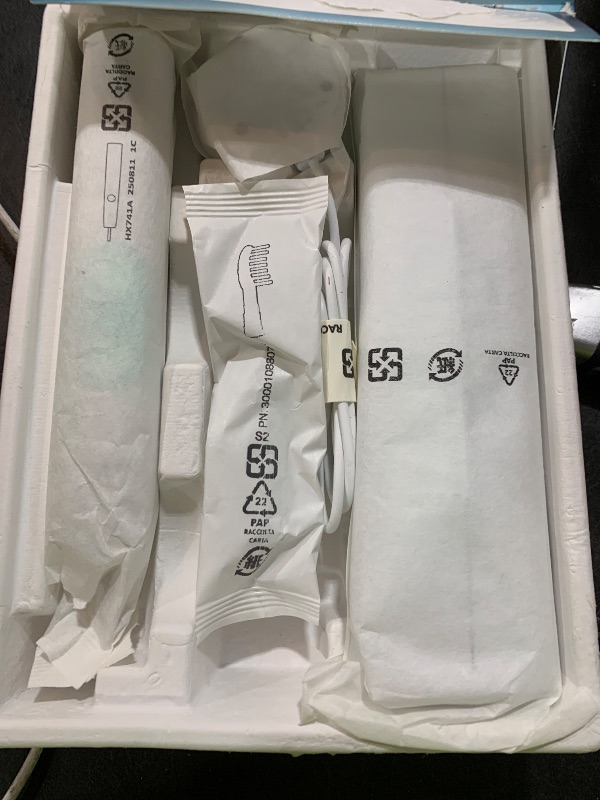 Photo 1 of **INCOMPLETE* SEE NOTES** Philips Sonicare 6500 Series Electric Toothbrush - Next-Generation Sonicare Technology, Pressure Sensor, 9 Brushing Settings, SmarTimer, BrushPacer, 21-Day Runtime, Travel Case, White, HX7410/10