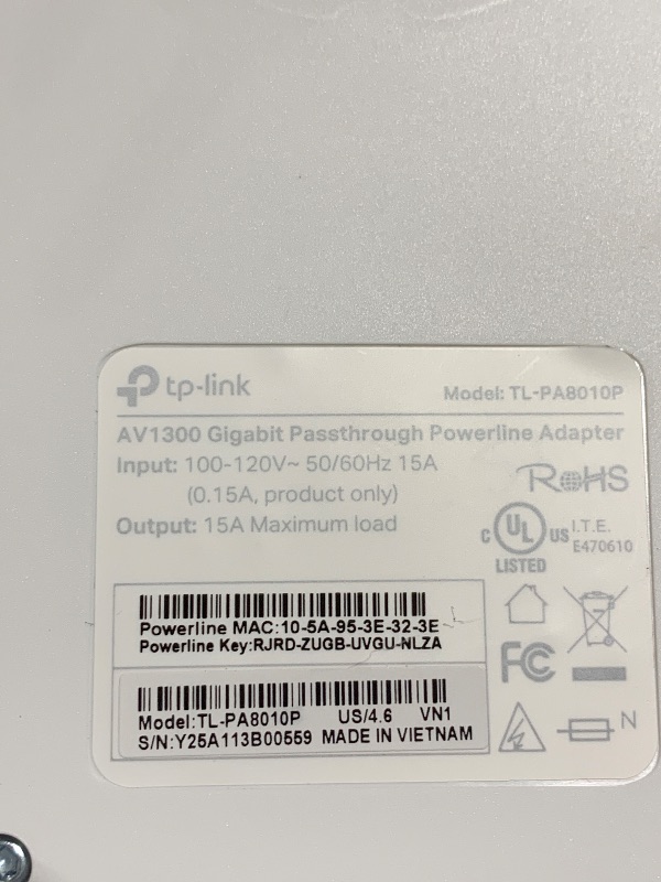 Photo 1 of TP-Link Powerline WiFi Extender TL-WPA8631P KIT- Includes AV1300 Powerline Network Adapter and AC1200 Dual Band Extender, 2x2 MIMO, 3 Gigabit Ports, Passthrough, Plug & Play, Free Expert Support