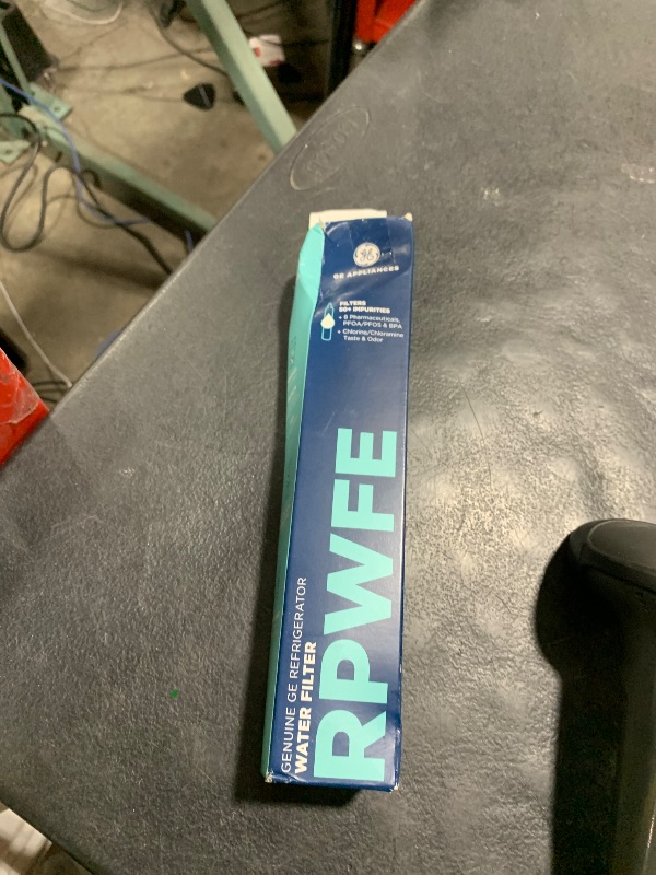 Photo 1 of GE RPWFE™ Refrigerator Water Filter, Genuine Replacement Filter, Certified to Reduce Lead, Microplastics, PFOA/PFOS, and 50+ Other Impurities, Compatible with GE Appliances Brands, Pack of 1