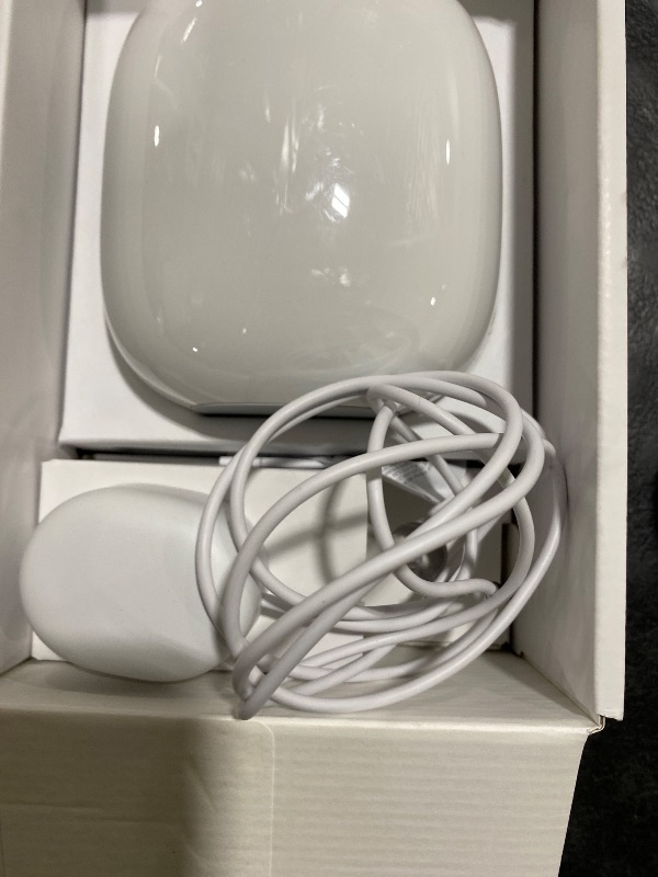 Photo 1 of Google Nest WiFi Pro - Wi-Fi 6E - Reliable Home Wi-Fi System with Fast Speed and Whole Home Coverage - Mesh Router - Snow