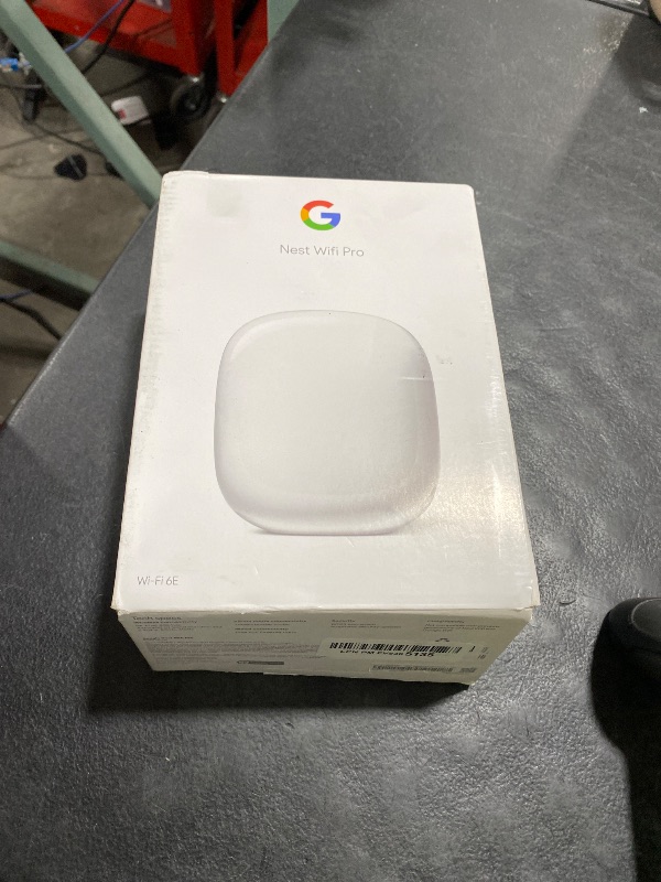 Photo 1 of Google Nest WiFi Pro - Wi-Fi 6E - Reliable Home Wi-Fi System with Fast Speed and Whole Home Coverage - Mesh Router - Snow