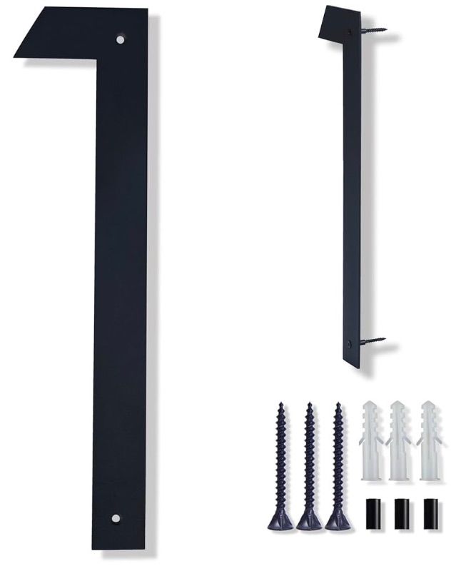 Photo 1 of 15 Inch Modern House Numbers For Outside,Large Metal house Numbers for Outside, Large Address Numbers For House Number Matte Black Floating Outdoor Flush Alloy Steel Home Address Numbers 1