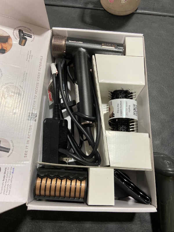 Photo 1 of Shark SpeedStyle Pro Professional Performance High-Velocity Hair Dryer System with Scalp Shield and IQ Speed Styling & Drying Suite, Straight and Wavy Hair, Lightweight, Ionic, No Heat Damage, HD731