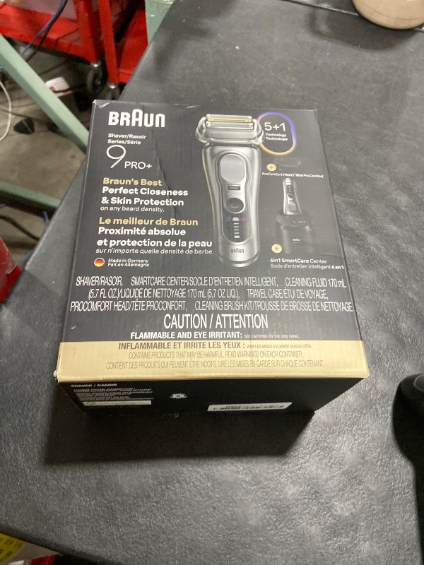 Photo 1 of Braun Series 9 PRO+ Electric Shaver, Wet & Dry Razor, Pro SensoAdapt, 6in1 SmartCare Center, 9697CC, Silver