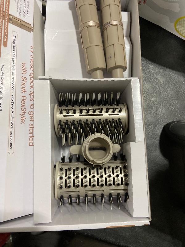 Photo 1 of Shark FlexStyle Air Styling & Drying System, Powerful Hair Dryer Brush & Multi-Styler with Auto-Wrap Curlers, Paddle Brush, Oval Brush, Concentrator Attachment, Stone, HD430