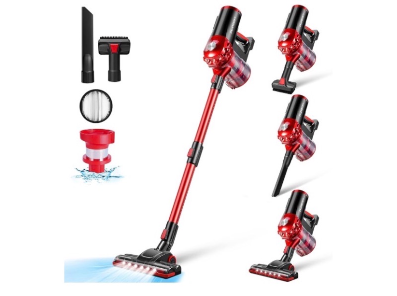 Photo 1 of elezon A200 Cordless Vacuum Cleaner, Stick Vacuum with Powerful Suction, 38 Mins Runtime, Rechargeable Battery, HEPA Filter, Portable Lightweight Vacuum Cleaners for Home, Hard Floor, Pet Hair