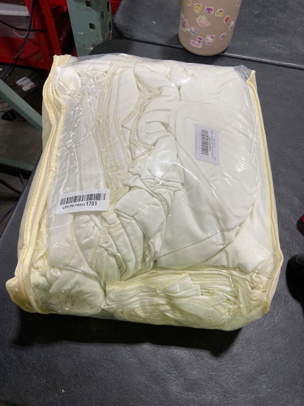 Photo 1 of 10 Panels Ivory Backdrop Curtain for Wedding Parties Wrinkle Free Ivory Photo Curtains Backdrop Drapes Fabric Decoration for Baby Shower Photography 5ft(W) x 10ft(H)"