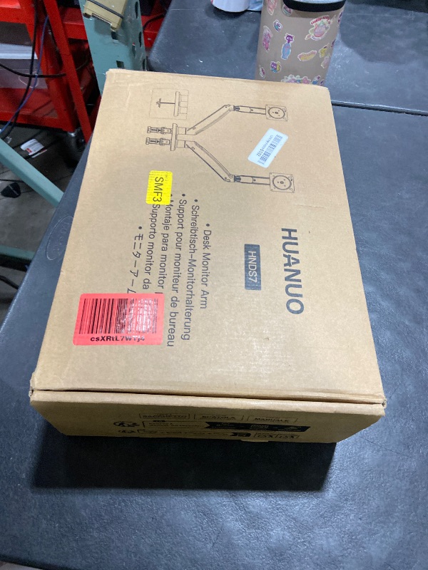 Photo 1 of HUANUO Dual Monitor Stand for 13?–40?, Premium Dual Monitor Mount with USB, Height Adjustable Monitor Stand for 2 Monitors, VESA Mount with Clamp/Grommet Base, Holds 26.4lbs per Arm, HNDS7