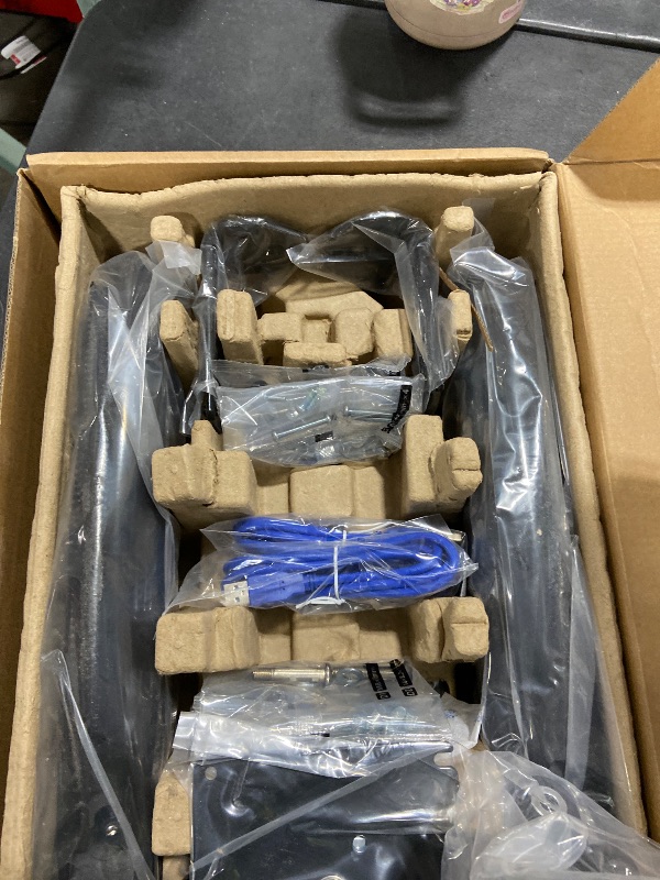 Photo 1 of HUANUO Dual Monitor Stand for 13?–40?, Premium Dual Monitor Mount with USB, Height Adjustable Monitor Stand for 2 Monitors, VESA Mount with Clamp/Grommet Base, Holds 26.4lbs per Arm, HNDS7