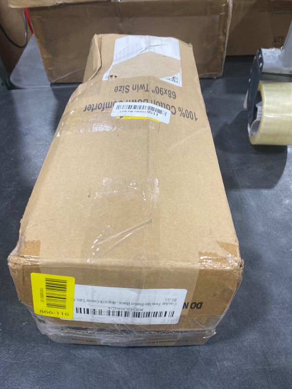 Photo 1 of Cosybay Twin Size Feather Down Fiber Comforter - Fluffy Grey All Season Duvet Insert, Ultra Soft 100% Cotton Cover, Luxury Hotel Bedding with Corner Tabs, 68"x90"