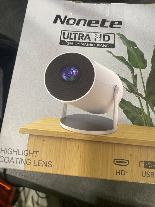 Photo 1 of [2026 Upgraded] Mini Projector Support 4K 1080P FHD Auto Keystone 270° Rotatable with WiFi 6 and Bluetooth 5.2 Projector Portable Compatibile with HDMI/TV Stick/Memory Stick/Laptop,White