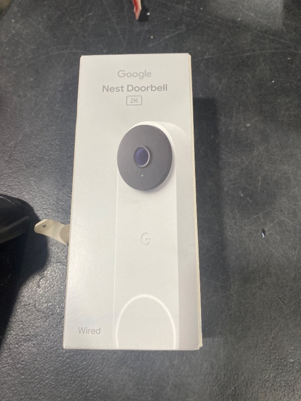Photo 1 of Google Nest Doorbell (Wired, 3rd Gen) - 2K Video and Gemini, Live View, Night Vision, 2-Way Audio - Works with Google Home - 2025 Model - Snow