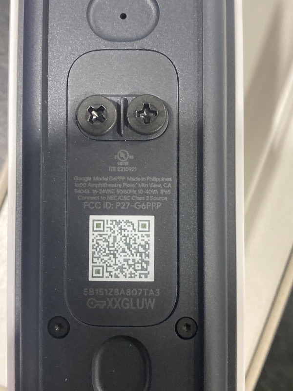 Photo 1 of Google Nest Doorbell (Wired, 3rd Gen) - 2K Video and Gemini, Live View, Night Vision, 2-Way Audio - Works with Google Home - 2025 Model - Snow