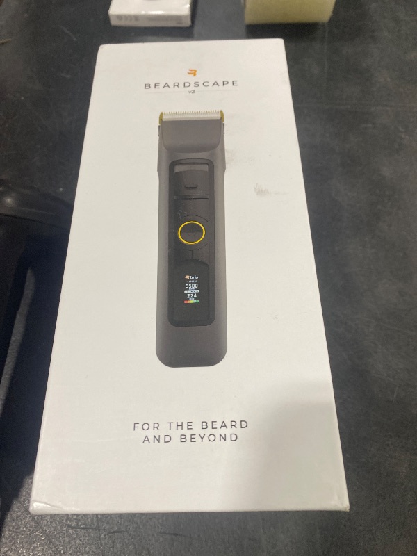 Photo 1 of Brio Beardscape V2 Beard Trimmer for Men Professional with Low Friction Ceramic Blade, Cordless Professional Hair Trimmer for Barbers with 4 Hrs of Long Battery Timing, Ideal for Beard & Body (Gray)