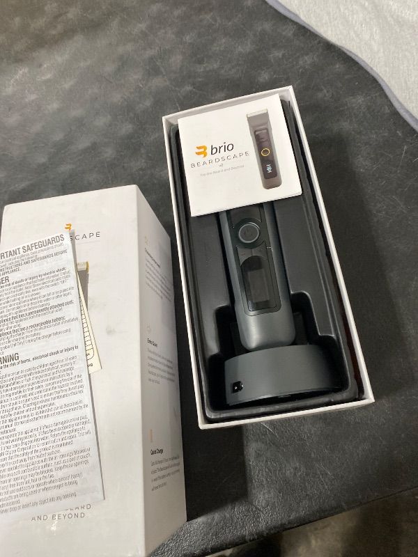 Photo 1 of Brio Beardscape V2 Beard Trimmer for Men Professional with Low Friction Ceramic Blade, Cordless Professional Hair Trimmer for Barbers with 4 Hrs of Long Battery Timing, Ideal for Beard & Body (Gray)