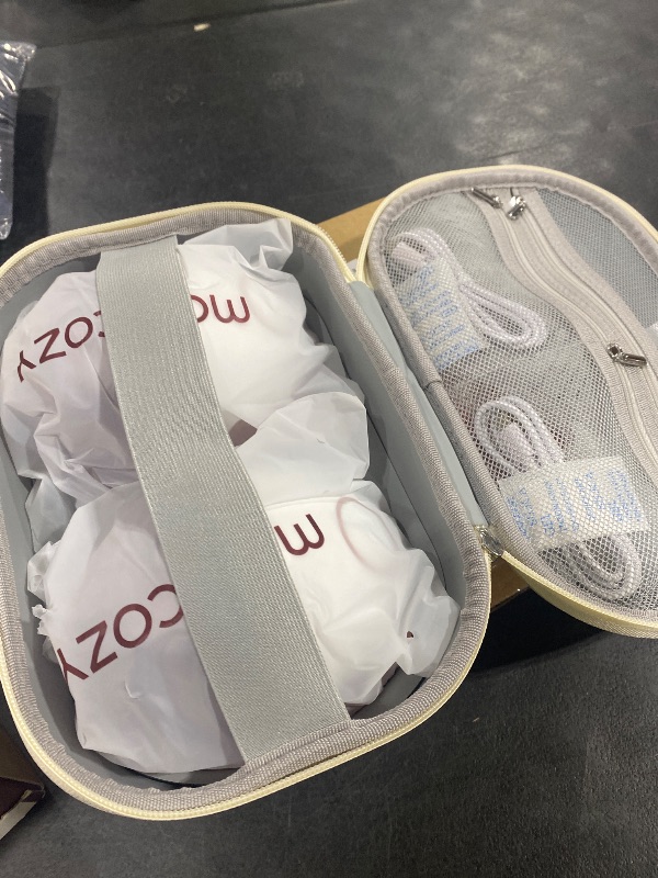 Photo 1 of Momcozy Breast Pump Hands Free Mobile Style | M6, Wearable Breastfeeding Pump Ideal Rhythm for More Milk, DoubleFit Flange More Fit & Discreet with 3 Modes & 9 Levels, 24mm - 2 Pack Cozy Red