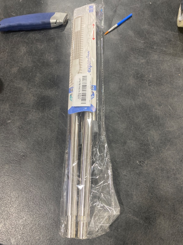 Photo 1 of 2 Pack Spring Tension Rods 26-39 Inches?Silver No Drill Adjustable Spring Loaded Curtain Rod Expandable Tension Rod Small Short Tension Curtain Rod for Windows,Kitchen,Doorway,Bathroom,Cupboard Bars