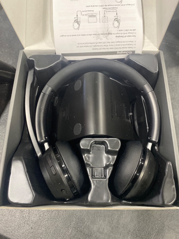 Photo 1 of (Upgraded Version) Wireless Headset, Bluetooth Headset with Noise Cancelling Microphone, Best Headphones with Mic Mute & USB Dongle for PC/Computer/Laptop/Cell Phones/Remote Work/Call Center