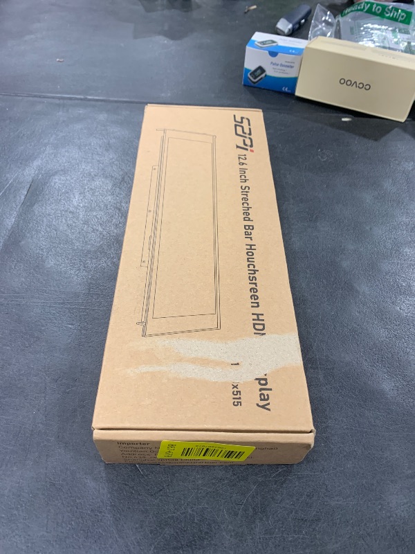 Photo 1 of GeeekPi 12.6 Inch IPS LCD Touch Screen Monitor FHD 1920x515 Display, Fit for Hyte Y60 PC Case CPU GPU Secondary Monitor Panel, Built-in Dual Speakers, Plug & Play,with up to 10-Points of Multi-Touch