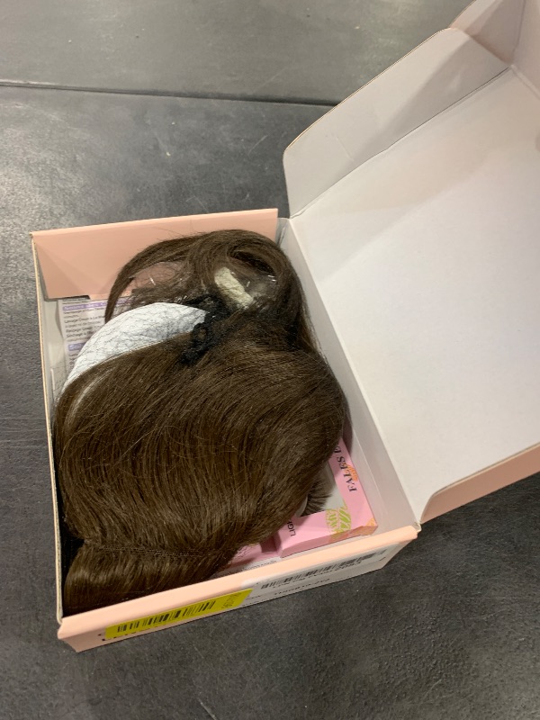 Photo 1 of Hairro 100% Human Hair Topper No Bangs, Real Clip in Hair Hairpieces for Women, 3.94x4.72" Silk Base for Thinning Receding High Hairline, 10 Inch Dark Brown Side Part