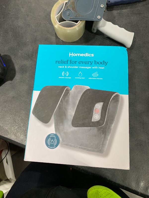 Photo 1 of HoMedics Heating Pad, Duel Intensity Vibrating Heated Neck & Shoulder Massage Wrap to Aid & Rejuvenate Sore and Tired Muscles, Black