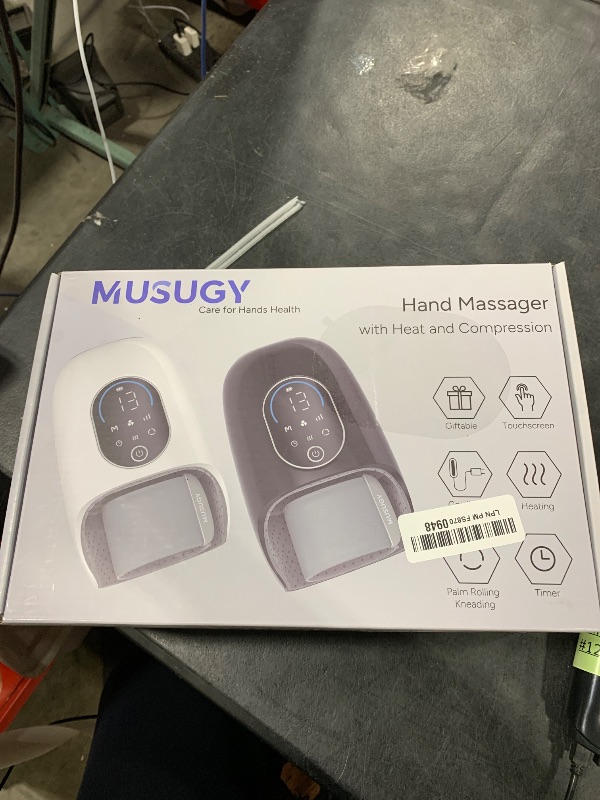 Photo 1 of Musugy Hand Massager with Heat and Compression : Full-Hand and Wrist Coverage with Touchscreen & Palm Roller – Designed for Daily Comfort at Home, Office, or Travel
