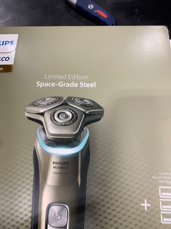 Photo 1 of Philips Norelco Shaver Series 9000 Space Grade Edition, Wet & Dry Electric Shaver, with Lift & Cut Shaving System, Pop-up Trimmer, Cleaning Pod & 3 Cartridges, Charge Stand & Travel Case, S9979/92