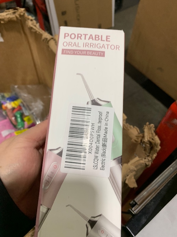 Photo 1 of LSLCQW Water Dental Flosser Teeth Pick Portable Cordless Oral Irrigator Rechargeable Travel Irrigation Cleaner 3 Modes 4 Jets IPX7 Waterproof Electric (Black)