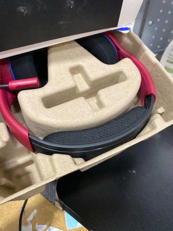 Photo 1 of PDP AIRLITE Pro Wireless Stereo Gaming Headset, Officially Licensed by Sony PlayStation 5, PS5/PS4/PS3/PC, Lightweight Durable 40 Foot Connection, Noise-canceling Flip-to-Mute Mic, Cosmic Red