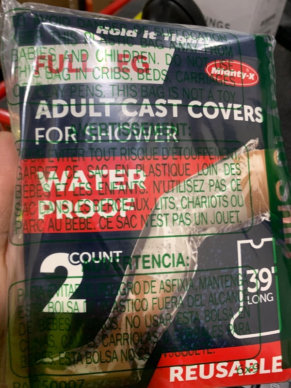 Photo 1 of 100% Waterproof Cast Covers for Shower Leg - 2pk - Tight Seal - Reusable Adult Full Leg Cast Protectors - Thigh, Knee, Ankle, Foot - After Surgery Bandage and Dressing Shower Bag - Long Size