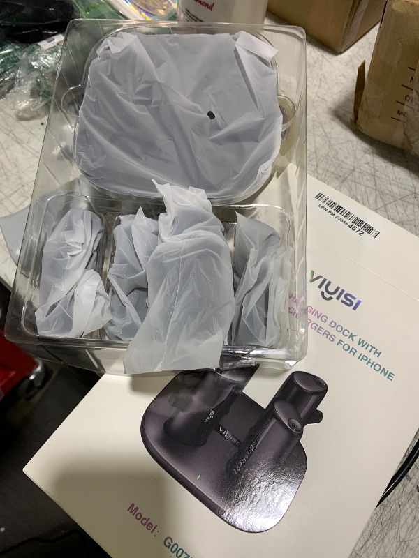 Photo 1 of VIYISI Charger Station Kit for iPhone, Portable Chargers 5000mAh with Magnetic Charging Station Dock, [4 PCS] 20W PD Fast Charging Powerbanks Set Compatible with iPhone 14/13/13 Pro/12/11/XR/XS/X/8