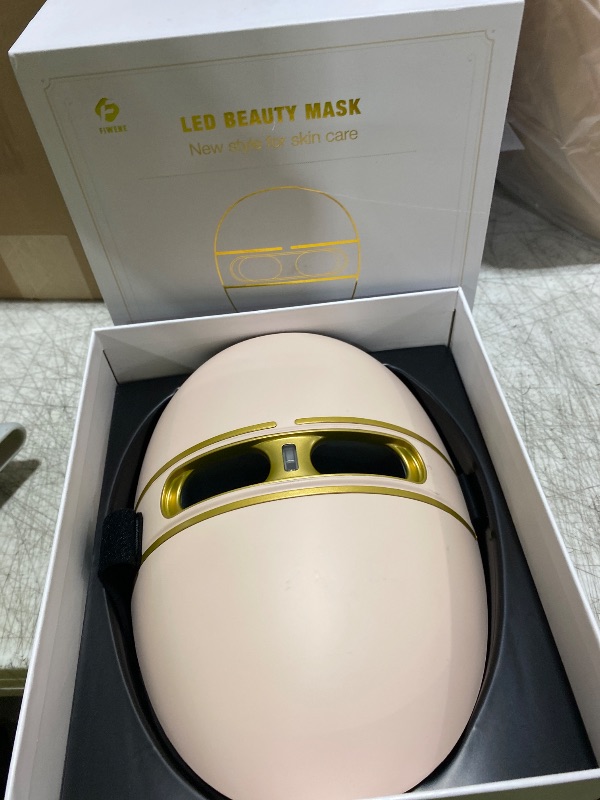 Photo 1 of F FIWENE FSA LED Face Mask Light Therapy, Red Light Therapy for Face Wrinkle, Blue Light Therapy Mask for Face Acne, Rechargeable