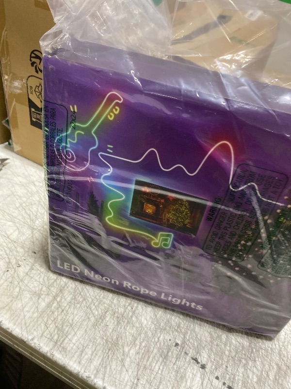 Photo 1 of FBZ 200Ft Led Rope Lights, Flexible Neon Lights Control with App/Remote, Multiple Modes, IP65 Outdoor RGB Waterproof, Music Sync Gaming Light Strip for Bedroom Decor