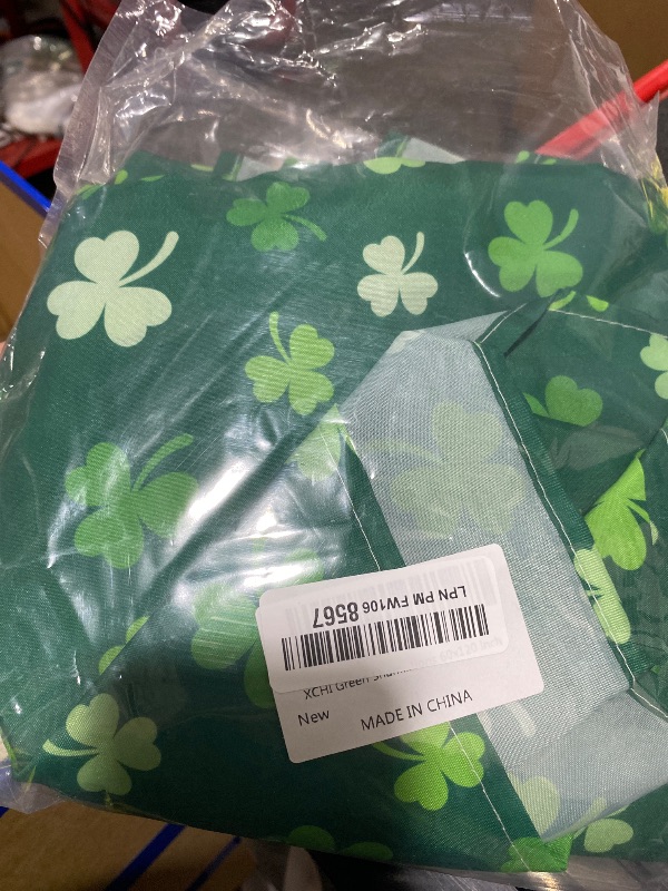 Photo 1 of XCHI Green Shamrocks St. Patrick's Day Tablecloth Rectangle Table Cloth Washable Table Covers for Indoor Dining Home Party Decorations 60x120 Inch