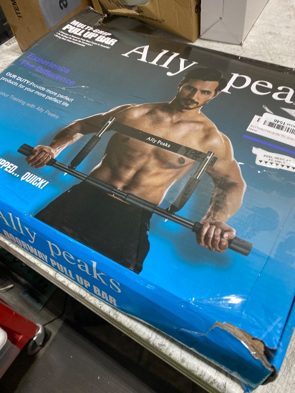 Photo 1 of ALLY PEAKS Pull Up Bar Thickened Steel Pipe Super Heavy Duty Steel Frame Upper Workout Bar| Multi-Grip Strength for Doorway | Indoor Chin-Up Bar Fitness Trainer for Home Gym Portable (silver2)