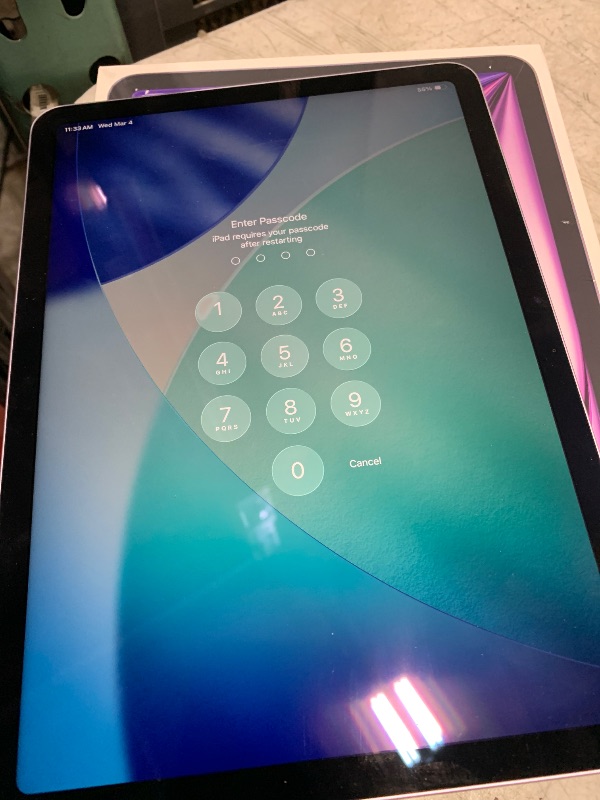 Photo 1 of "IPAD IS LOCKED FROM PREVIOUS OWNER" Apple iPad Air 11-inch with M3 chip Built for Apple Intelligence, Liquid Retina Display, 256GB, 12MP Front/Back Camera, Wi-Fi 6E, Touch ID, All-Day Battery Life