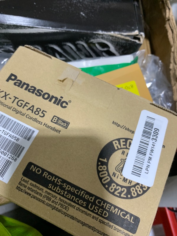 Photo 1 of Panasonic Cordless Phone Extension Handset Accessory to Connect to Expandable Base Station - KX-TGFA85B (Black)