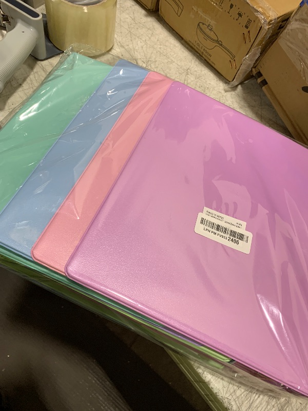 Photo 1 of 1-inch 3-Ring Binder with Pockets, Basic Binders 1'' Pastel Color Binders, Holds Letter Size 8.5'' x 11'',200 Sheet Capacity, Bundle 6 Pack for Back to School (1-Inch)