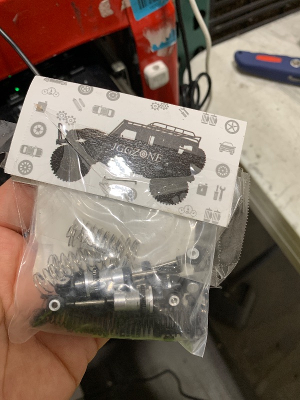 Photo 1 of 4Pcs JGGZONE All Aluminum Front & Rear Shocks Assembled Threaded Oil-Filled Damper Shocks with Spring for 1/18 RC Crawler FMS FCX18 LC80 Upgrade (Black)