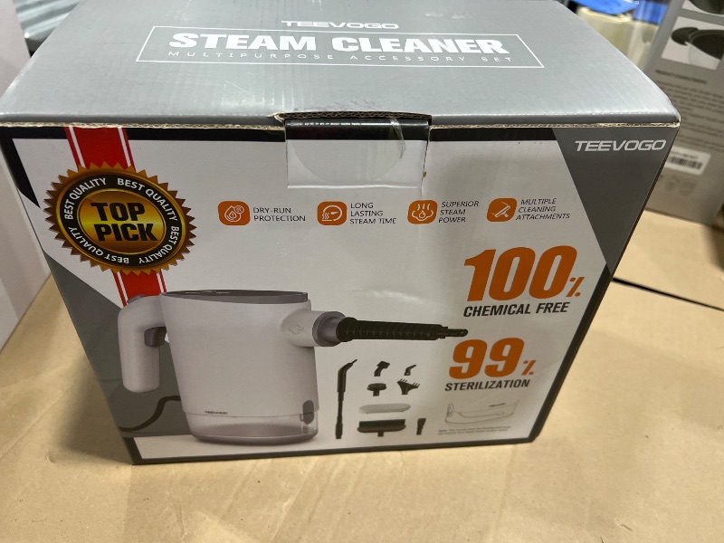 Photo 1 of TEEVOGO Handheld Steam Cleaner, Pressurized 15s Instant Heat Steam Cleaner for Home, Upgrade 650ML Tank, Lightweight Portable Steamer for Cleaning Kitchen, Grout, Furniture, Couch, Car and Bathroom