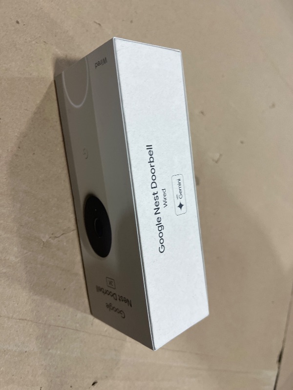 Photo 1 of Google Nest Doorbell (Wired, 3rd Gen) - 2K Video and Gemini, Live View, Night Vision, 2-Way Audio - Works with Google Home - 2025 Model - Linen