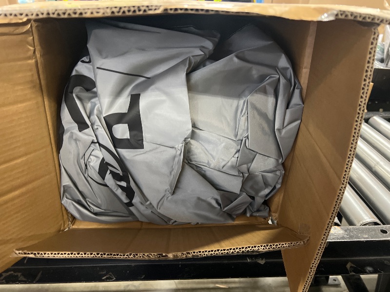 Photo 1 of POJOY Waterproof Windproof RV Travel Trailer Cover, Anti-Rip Anti-UV 600D Oxford Fabric Camper Cover - with Tongue Jack Cover, Tire Covers, Gutter Covers, for 22'1"-24'