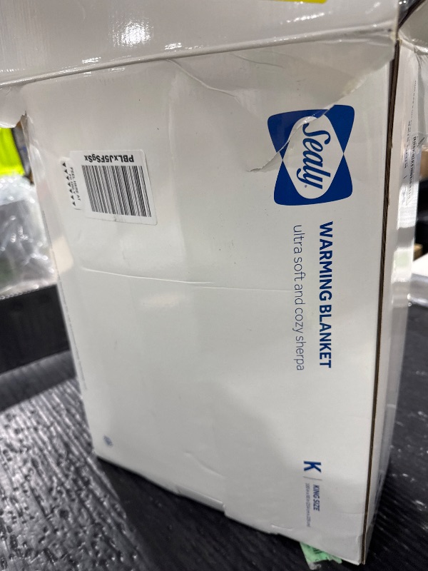 Photo 1 of SEALY Electric Blanket King Size, Dual Control Soft Sherpa Heated Blanket with 10 Heating Levels & 1 to 12 Hours Auto-Off Settings Over-Heated Protection 90"x100" Machine Washable, Dark Grey